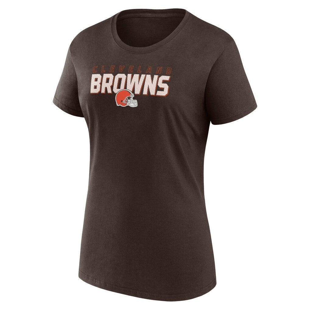 Cleveland Browns Logo Athletic Women's Lean T-Shirt Brown - NFL