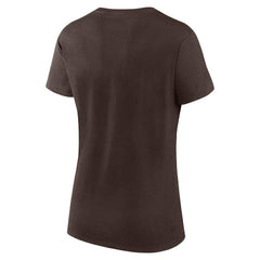 Cleveland Browns Logo Athletic Women's Lean T-Shirt Brown - NFL