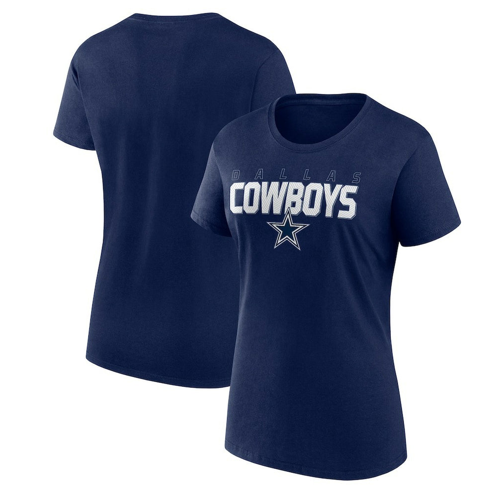 Dallas Cowboys Logo Athletic Women's Lean T-Shirt Navy - NFL