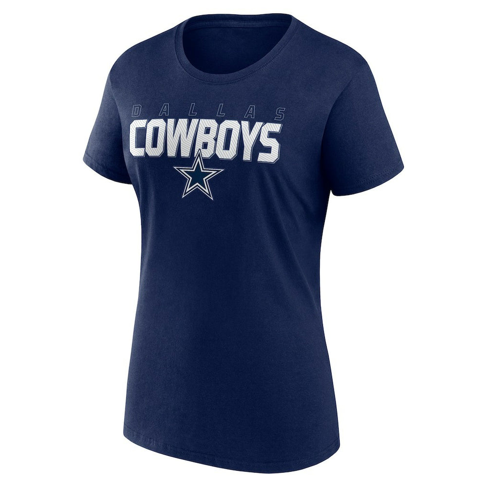 Dallas Cowboys Logo Athletic Women's Lean T-Shirt Navy - NFL