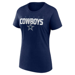 Dallas Cowboys Logo Athletic Women's Lean T-Shirt Navy - NFL