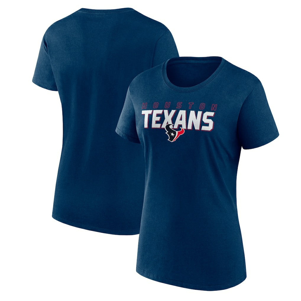 Houston Texans Logo Athletic Women's Lean T-Shirt Navy - NFL
