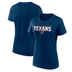 Houston Texans Logo Athletic Women's Lean T-Shirt Navy - NFL