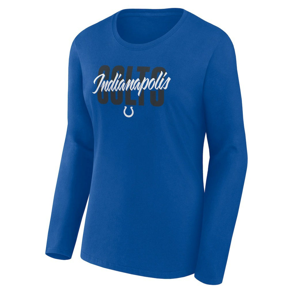 Indianapolis Colts Logo Athletic Women's Grip Long Sleeve T-Shirt Royal - NFL