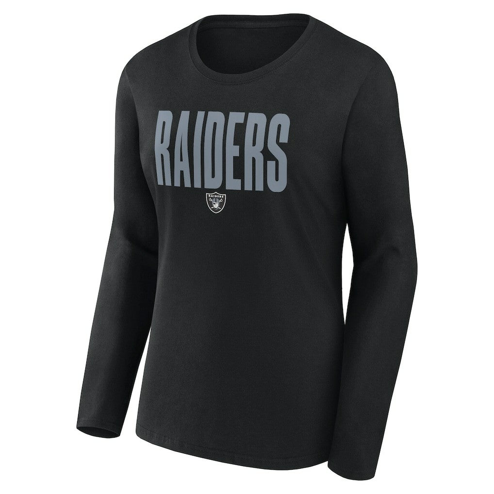 Las Vegas Raiders Logo Athletic Women's Grip Long Sleeve T-Shirt Black - NFL