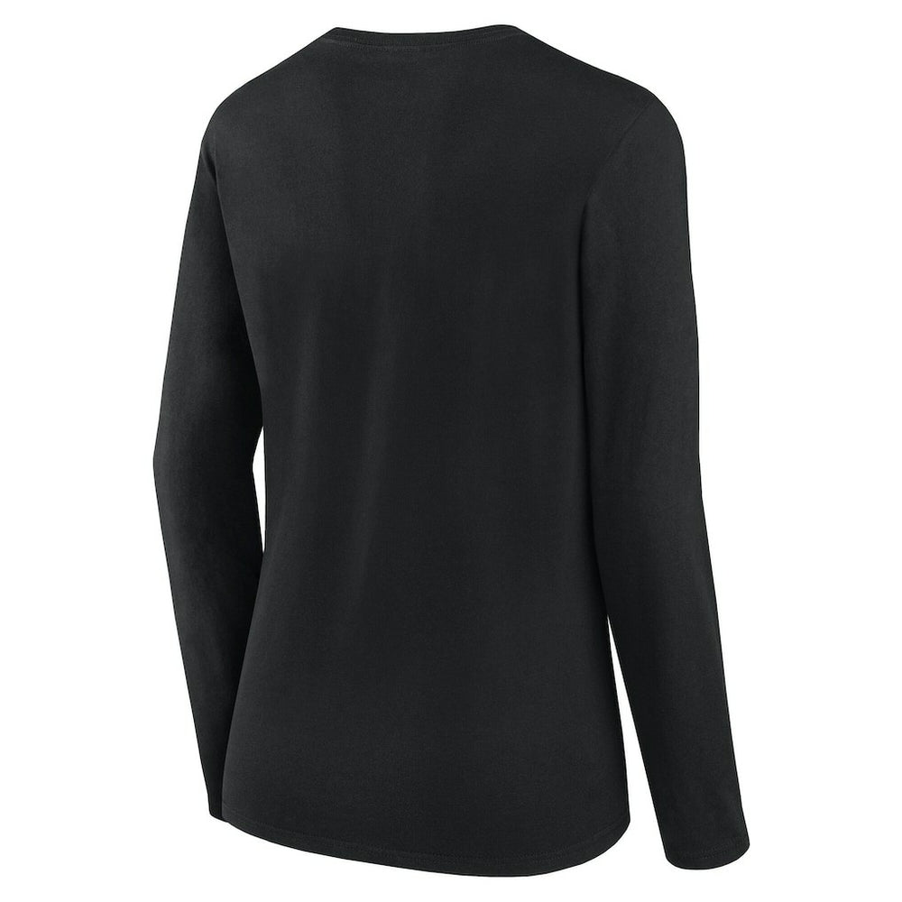 Las Vegas Raiders Logo Athletic Women's Grip Long Sleeve T-Shirt Black - NFL
