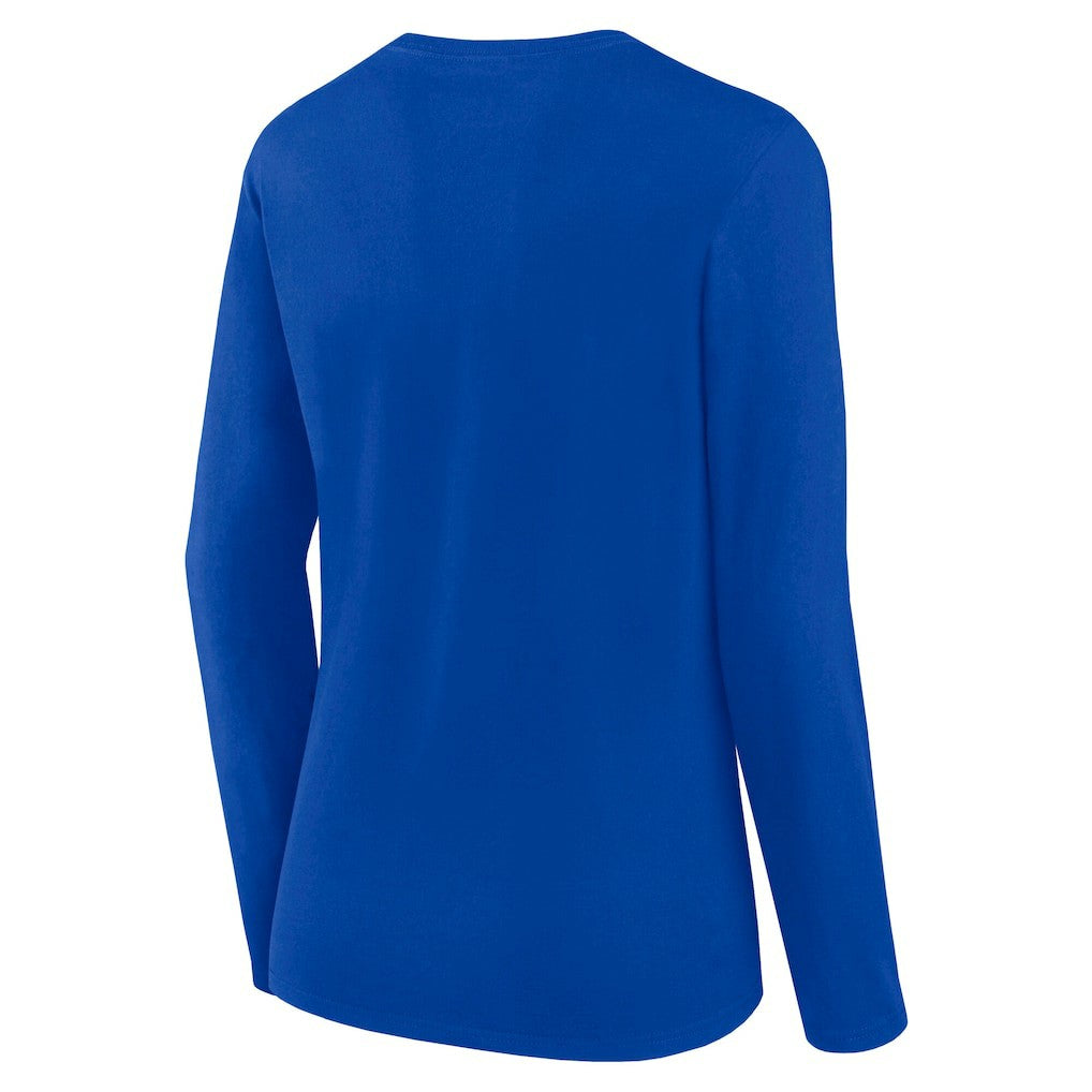 Los Angeles Rams Logo Athletic Women's Grip Long Sleeve T-Shirt Royal - NFL