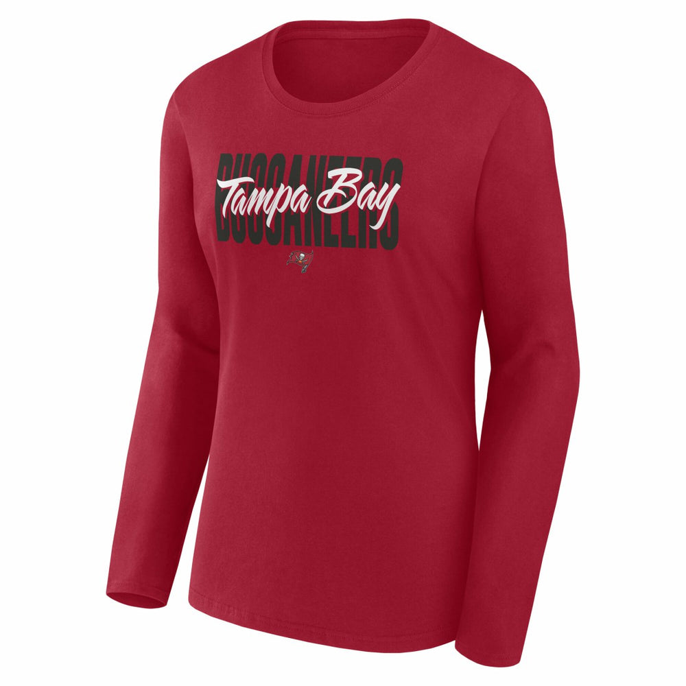 Tampa Bay Buccaneers Logo Athletic Women's Grip Long Sleeve T-Shirt Red - NFL