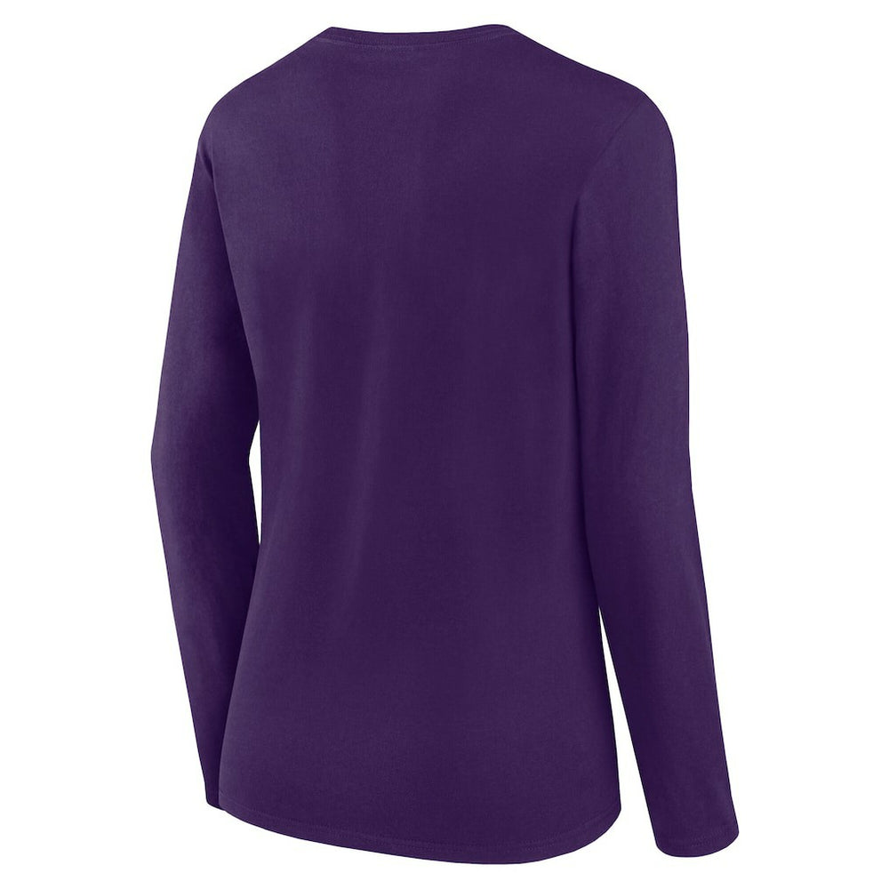 Baltimore Ravens Logo Athletic Women's Grip Long Sleeve T-Shirt Purple - NFL