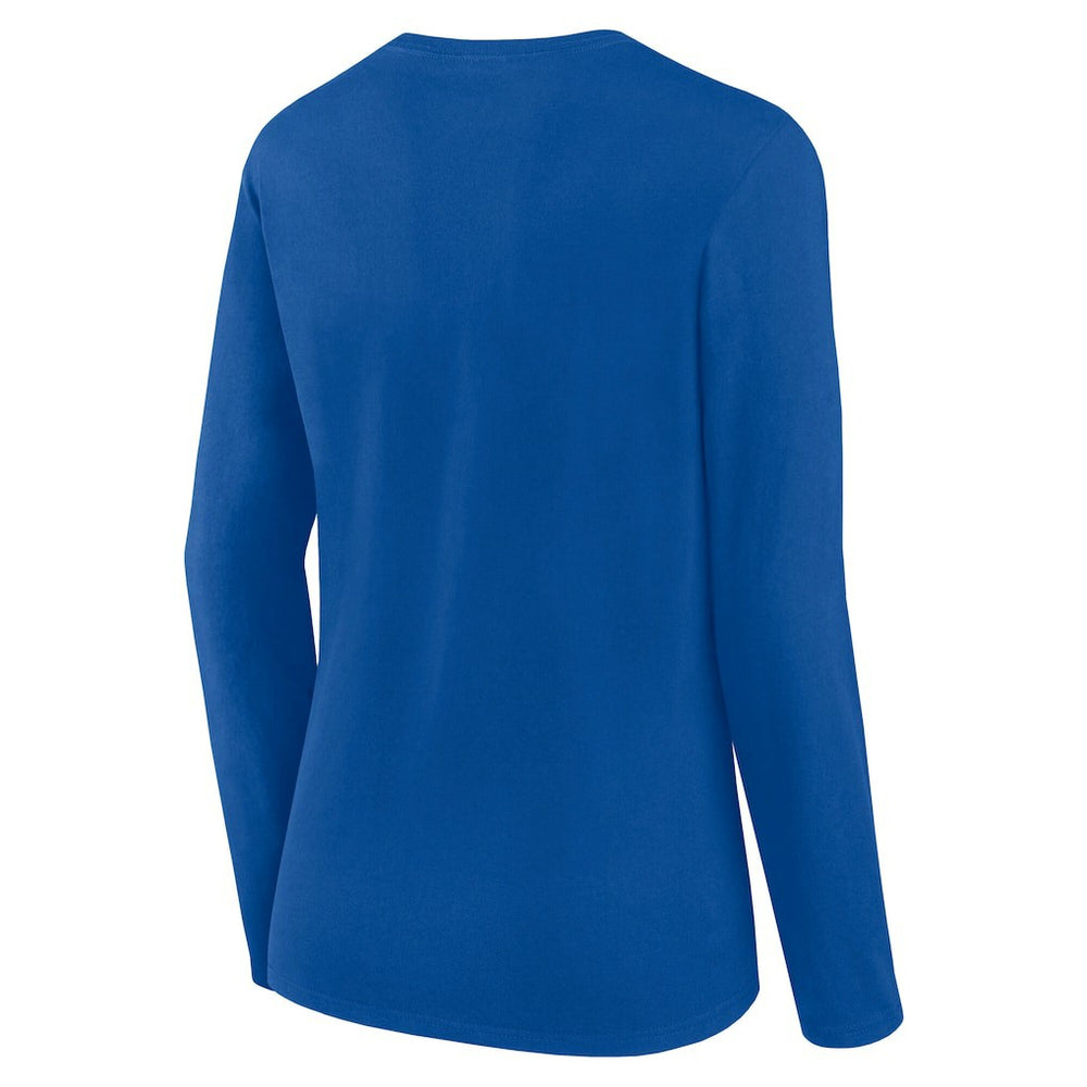 Buffalo Bills Logo Athletic Women's Grip Long Sleeve T-Shirt Royal - NFL