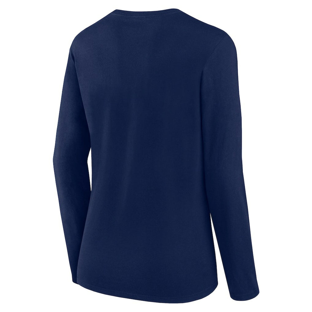 Dallas Cowboys Logo Athletic Women's Grip Long Sleeve T-Shirt Navy - NFL