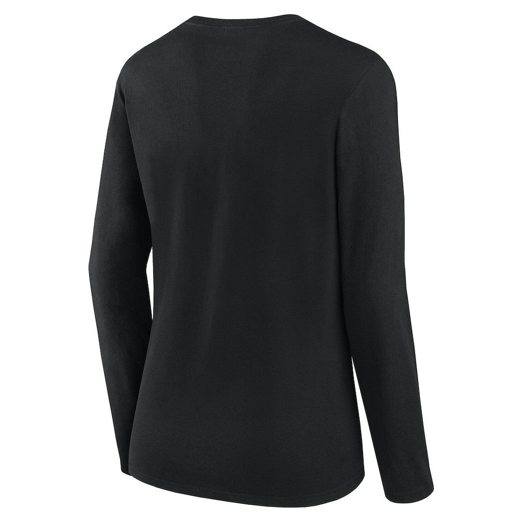 Cincinnati Bengals Logo Athletic Women's Grip Long Sleeve T-Shirt Black - NFL