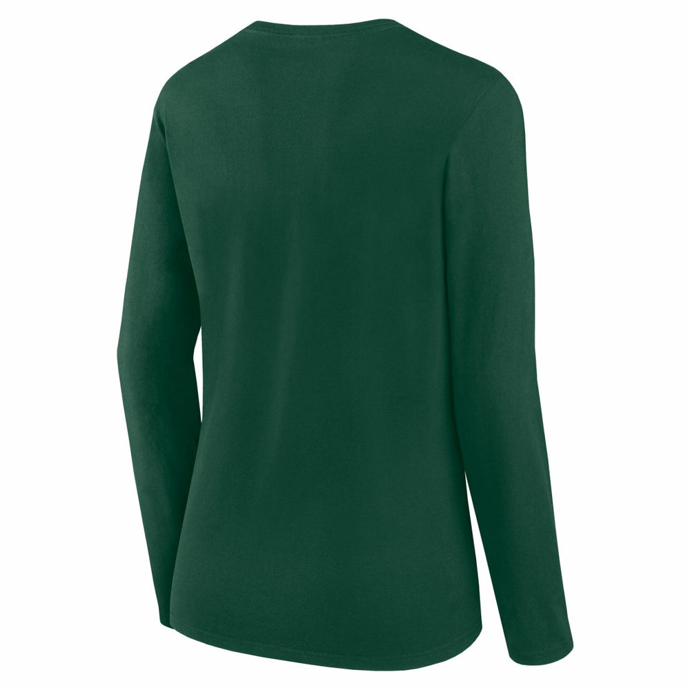 Green Bay Packers Logo Athletic Women's Grip Long Sleeve T-Shirt Green - NFL