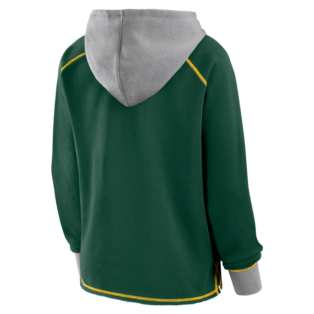 Green Bay Packers Logo Athletic Women's Boom Fleece Pullover V-Neck Hoodie Green - NFL
