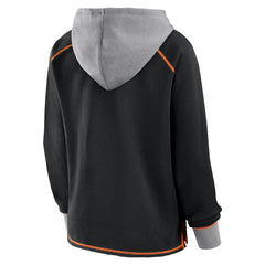 Cincinnati Bengals Logo Athletic Women's Boom Fleece Pullover V-Neck Hoodie Black - NFL