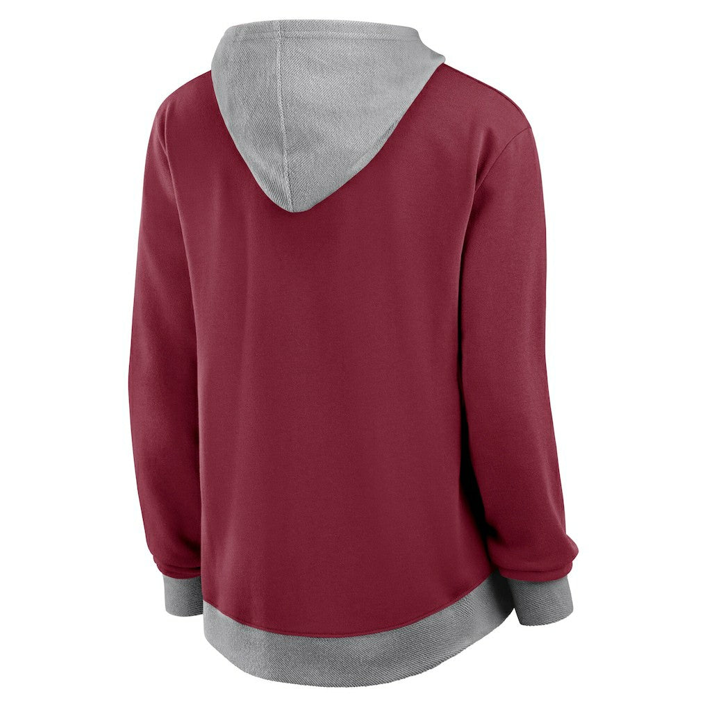 Washington Commanders Logo Athletic Women's Hit It French Terry Full-Zip Hoodie Burgundy - NFL