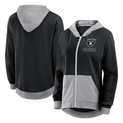 Las Vegas Raiders Logo Athletic Women's Hit It French Terry Full-Zip Hoodie Black - NFL