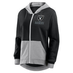 Las Vegas Raiders Logo Athletic Women's Hit It French Terry Full-Zip Hoodie Black - NFL