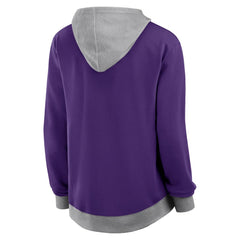 Minnesota Vikings Logo Athletic Women's Hit It French Terry Full-Zip Hoodie Purple - NFL