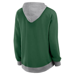 New York Jets Logo Athletic Women's Hit It French Terry Full-Zip Hoodie Green - NFL