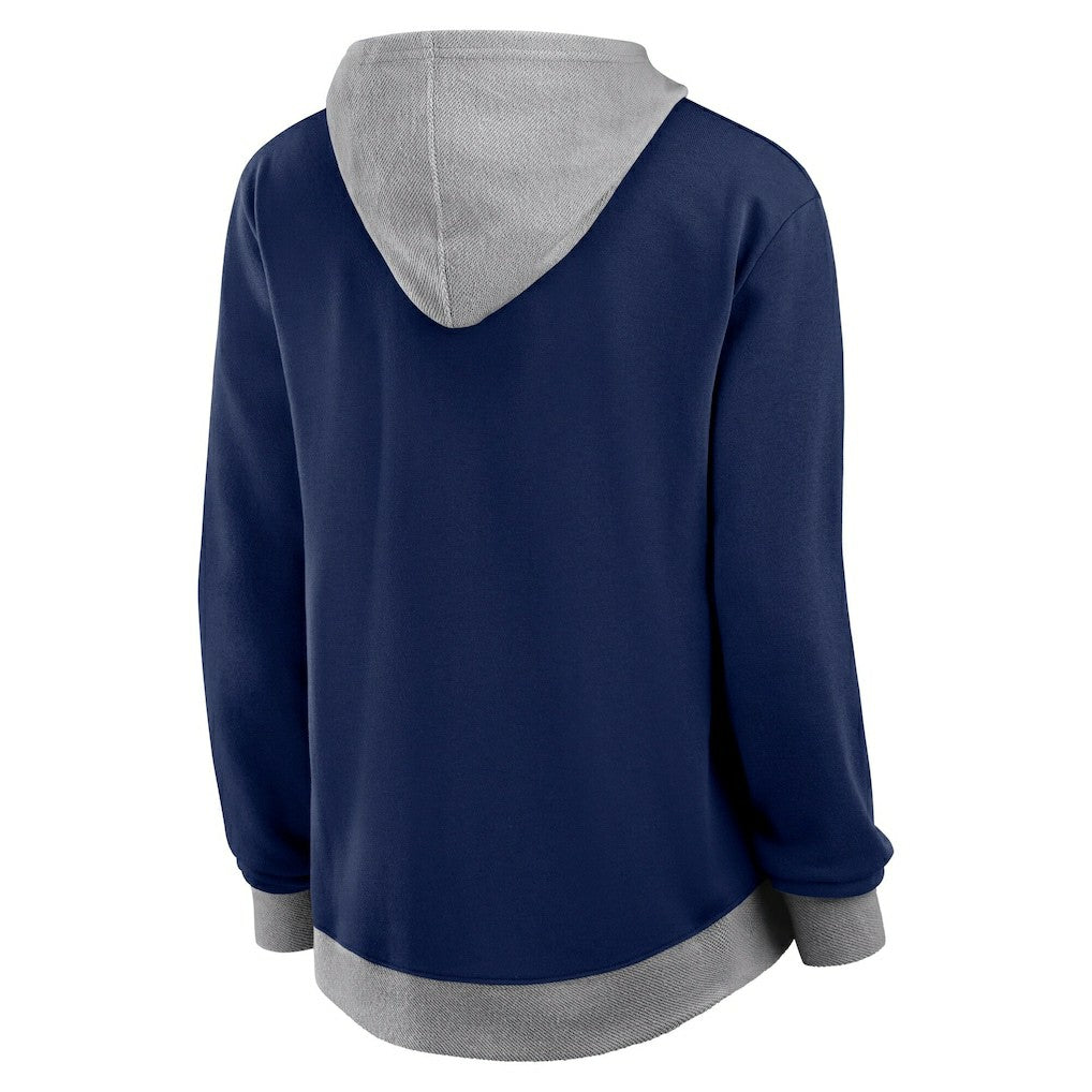 Dallas Cowboys Logo Athletic Women's Hit It French Terry Full-Zip Hoodie Navy - NFL