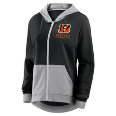 Cincinnati Bengals Logo Athletic Women's Hit It French Terry Full-Zip Hoodie Black - NFL