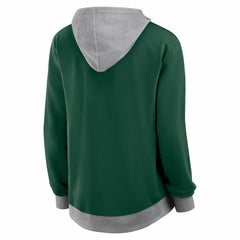 Green Bay Packers Logo Athletic Women's Hit It French Terry Full-Zip Hoodie Green - NFL