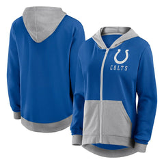 Indianapolis Colts Logo Athletic Women's Hit It French Terry Full-Zip Hoodie Royal - NFL