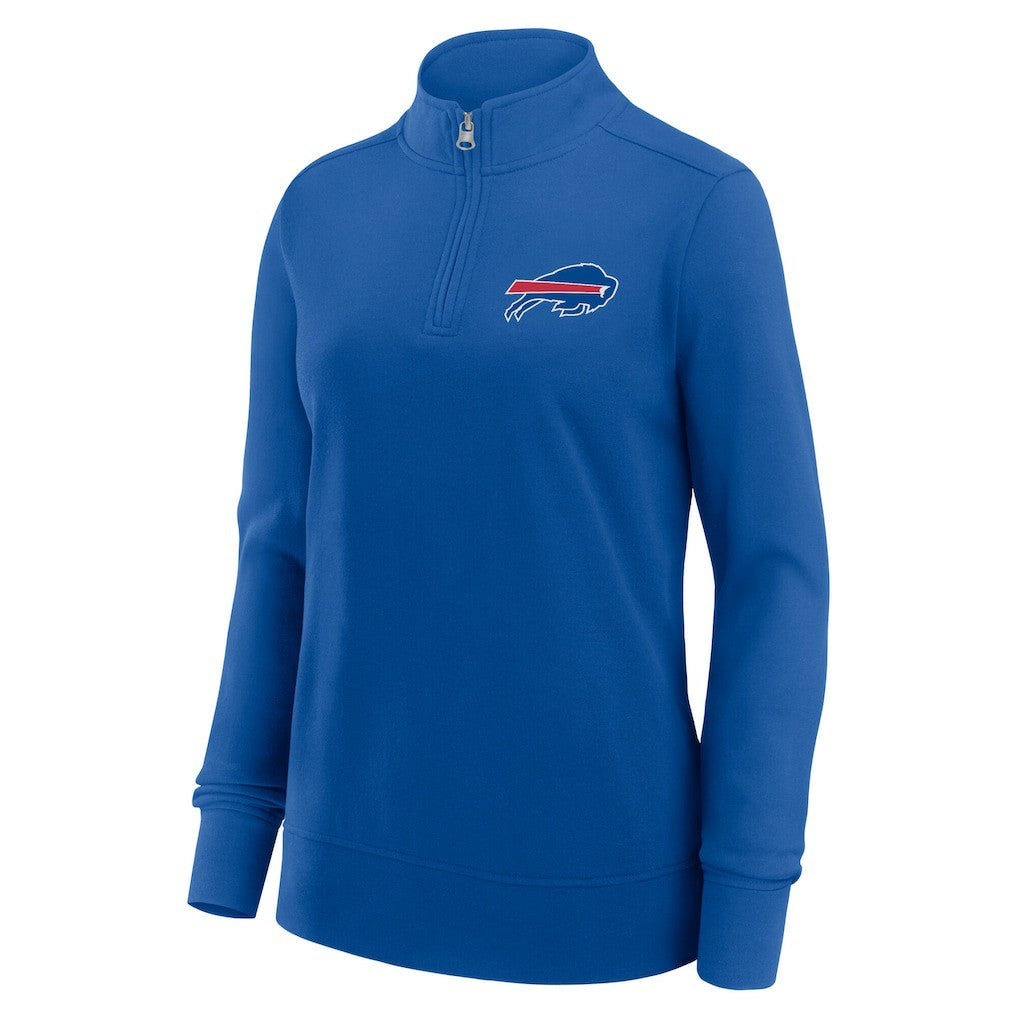 Buffalo Bills Logo Athletic Women's Velocity Quarter-Zip Jacket Royal - NFL