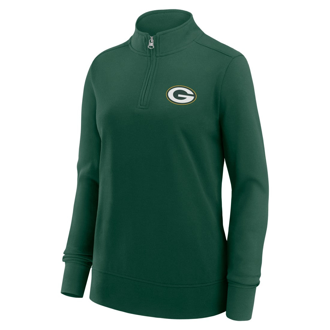 Green Bay Packers Logo Athletic Women's Velocity Quarter-Zip Jacket Green - NFL
