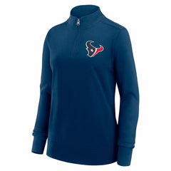Houston Texans Logo Athletic Women's Velocity Quarter-Zip Jacket Navy - NFL