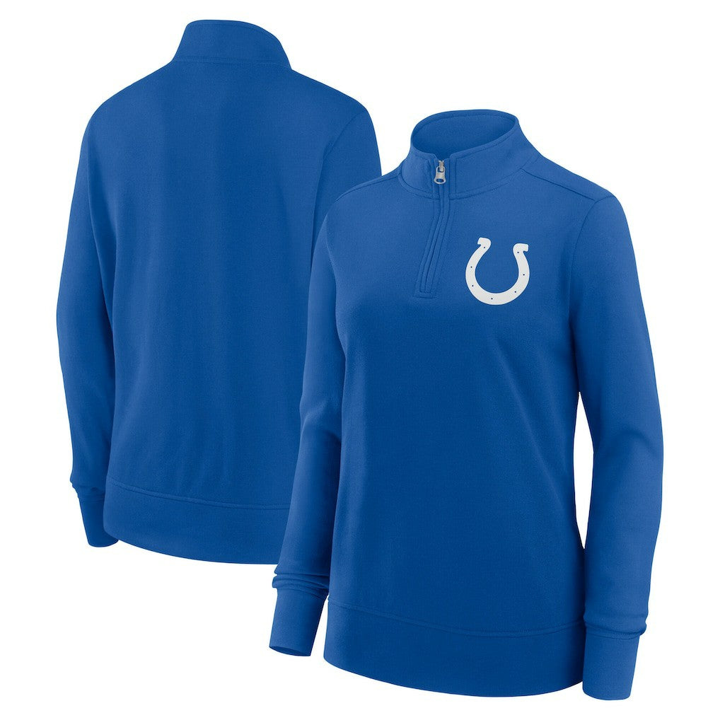 Indianapolis Colts Logo Athletic Women's Velocity Quarter-Zip Jacket Royal - NFL