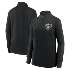 Las Vegas Raiders Logo Athletic Women's Velocity Quarter-Zip Jacket Black - NFL