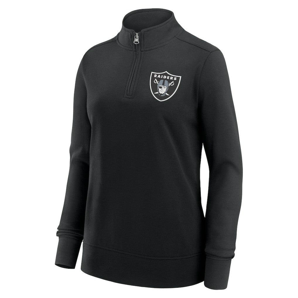 Las Vegas Raiders Logo Athletic Women's Velocity Quarter-Zip Jacket Black - NFL