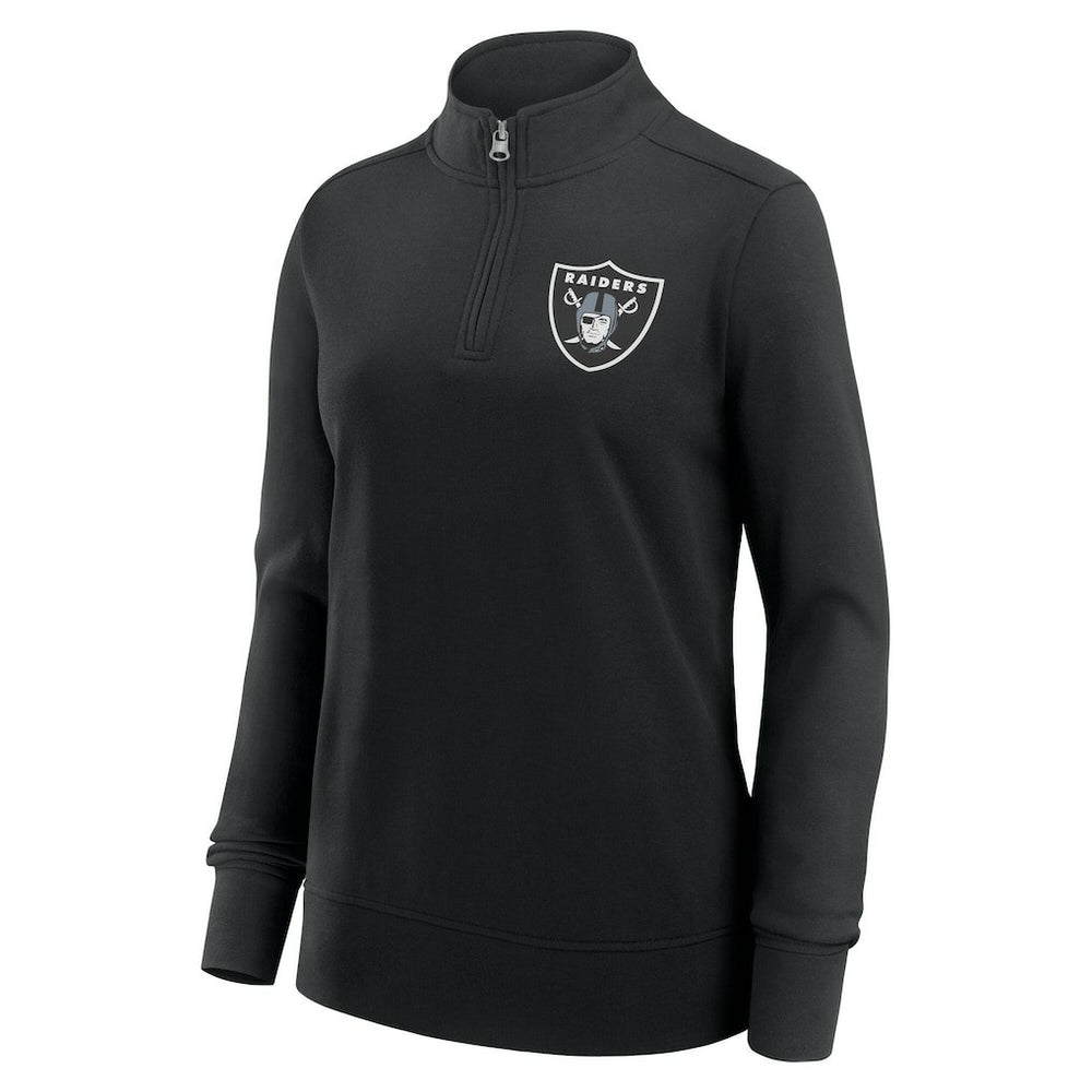 Las Vegas Raiders Logo Athletic Women's Velocity Quarter-Zip Jacket Black - NFL