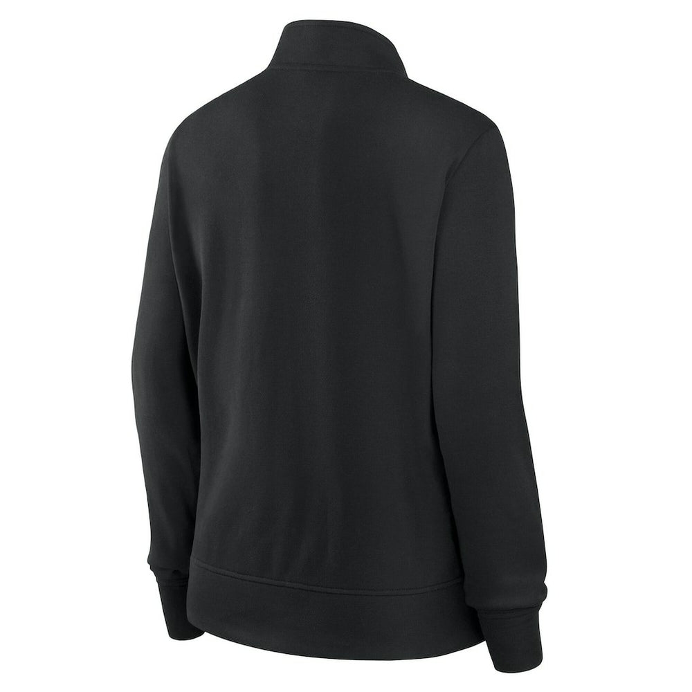 Las Vegas Raiders Logo Athletic Women's Velocity Quarter-Zip Jacket Black - NFL