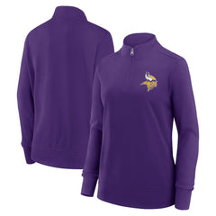 Minnesota Vikings Logo Athletic Women's Velocity Quarter-Zip Jacket Purple - NFL