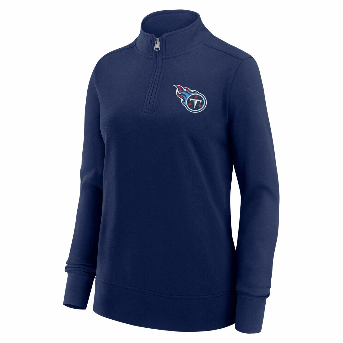 Tennessee Titans Logo Athletic Women's Velocity Quarter-Zip Jacket Navy - NFL