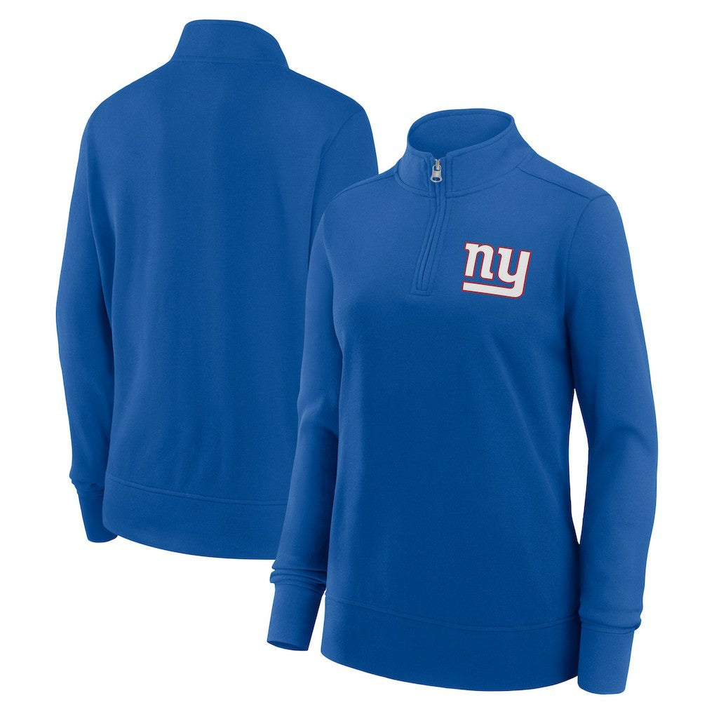 New York Giants Logo Athletic Women's Velocity Quarter-Zip Jacket Royal - NFL