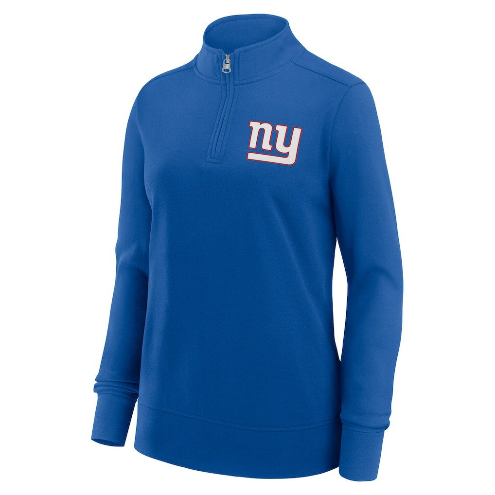 New York Giants Logo Athletic Women's Velocity Quarter-Zip Jacket Royal - NFL