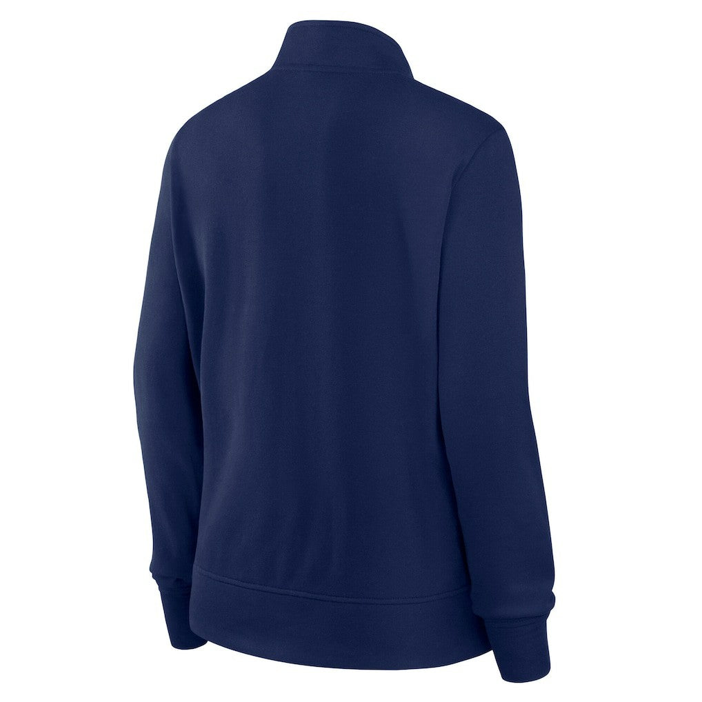 Denver Broncos Logo Athletic Women's Velocity Quarter-Zip Jacket Navy - NFL