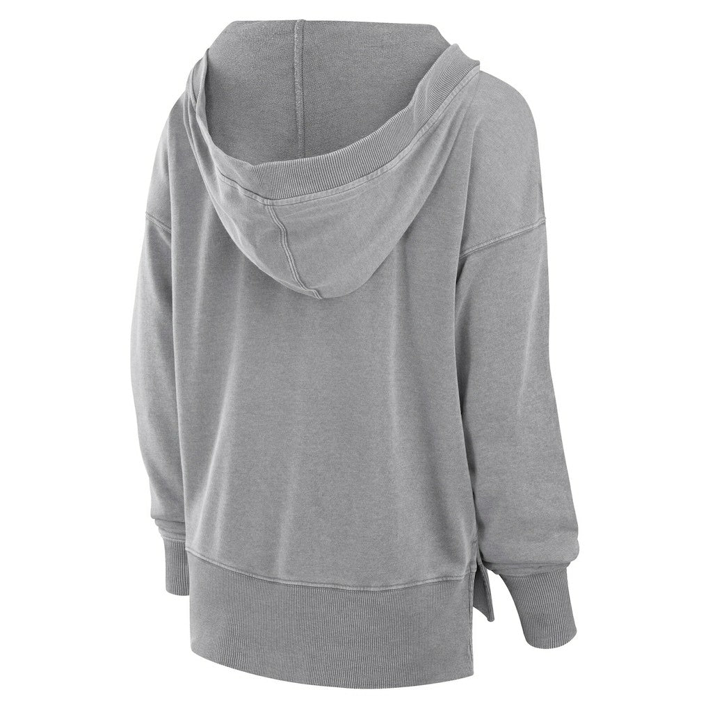 Cleveland Browns Women's Initiative Snow Wash French Terry V-Neck Pullover Hoodie Heather Gray - Fanatics