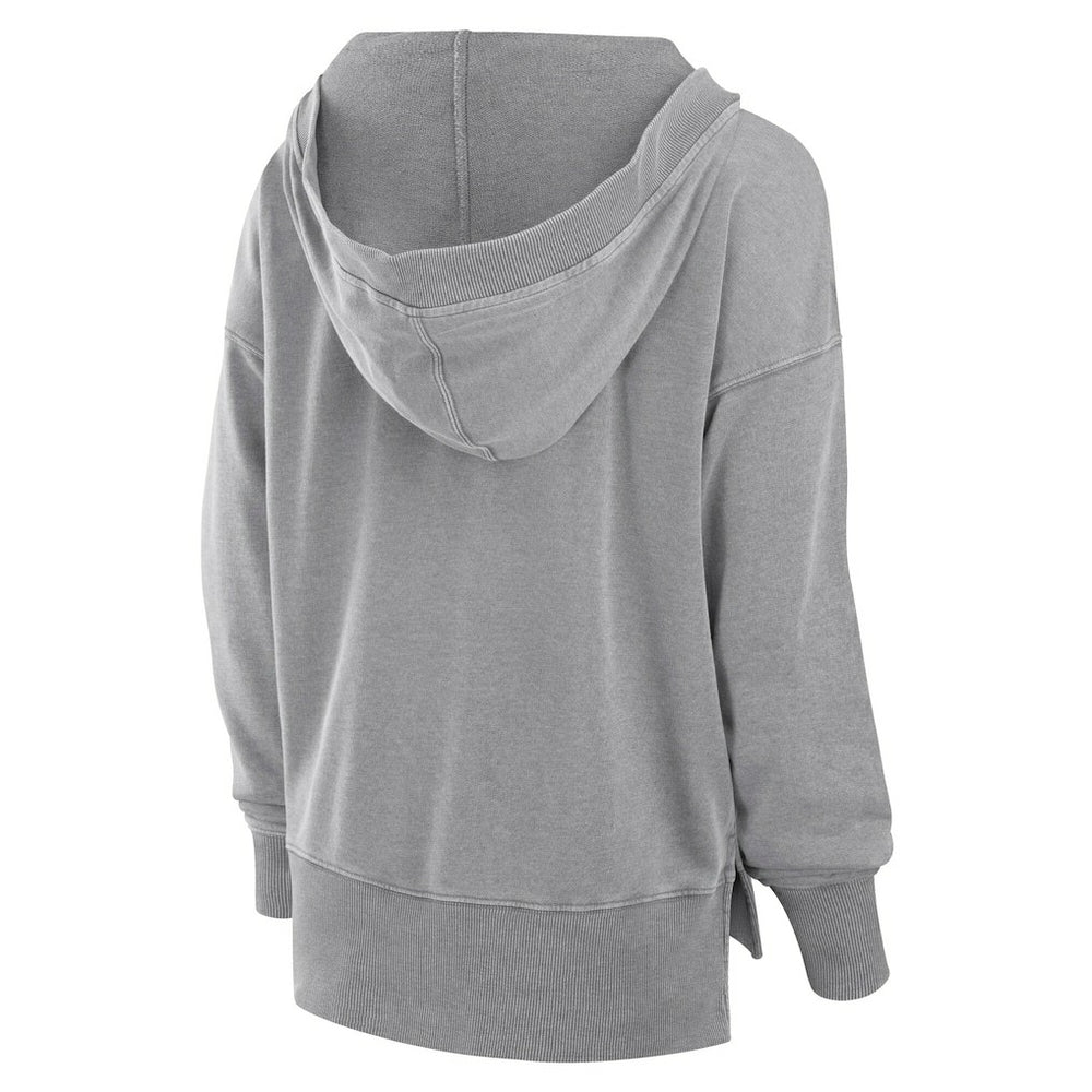 Cleveland Browns Women's Initiative Snow Wash French Terry V-Neck Pullover Hoodie Heather Gray - Fanatics