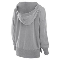 Cleveland Browns Women's Initiative Snow Wash French Terry V-Neck Pullover Hoodie Heather Gray - Fanatics