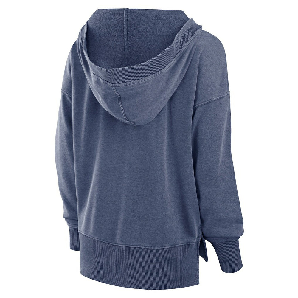 Seattle Seahawks Women's Initiative Snow Wash French Terry V-Neck Pullover Hoodie Heather College Navy - Fanatics