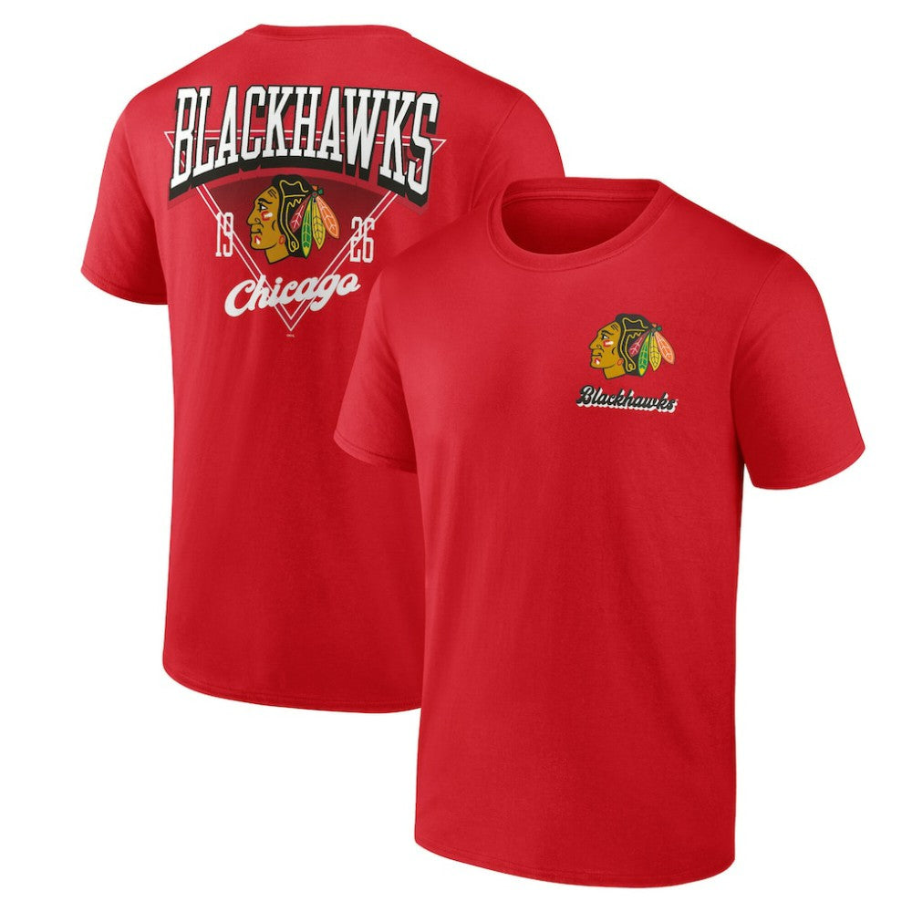 Chicago Blackhawks Logo Athletic Never Over T-Shirt Red