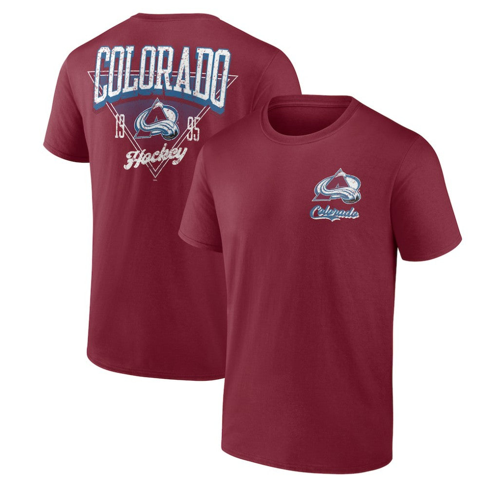 Colorado Avalanche - Logo Athletic Never Over T-Shirt Burgundy