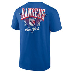 New York Rangers Logo Athletic Never Over T-Shirt Blue