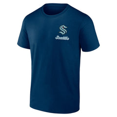 Seattle Kraken Logo Athletic Never Over T-Shirt Navy