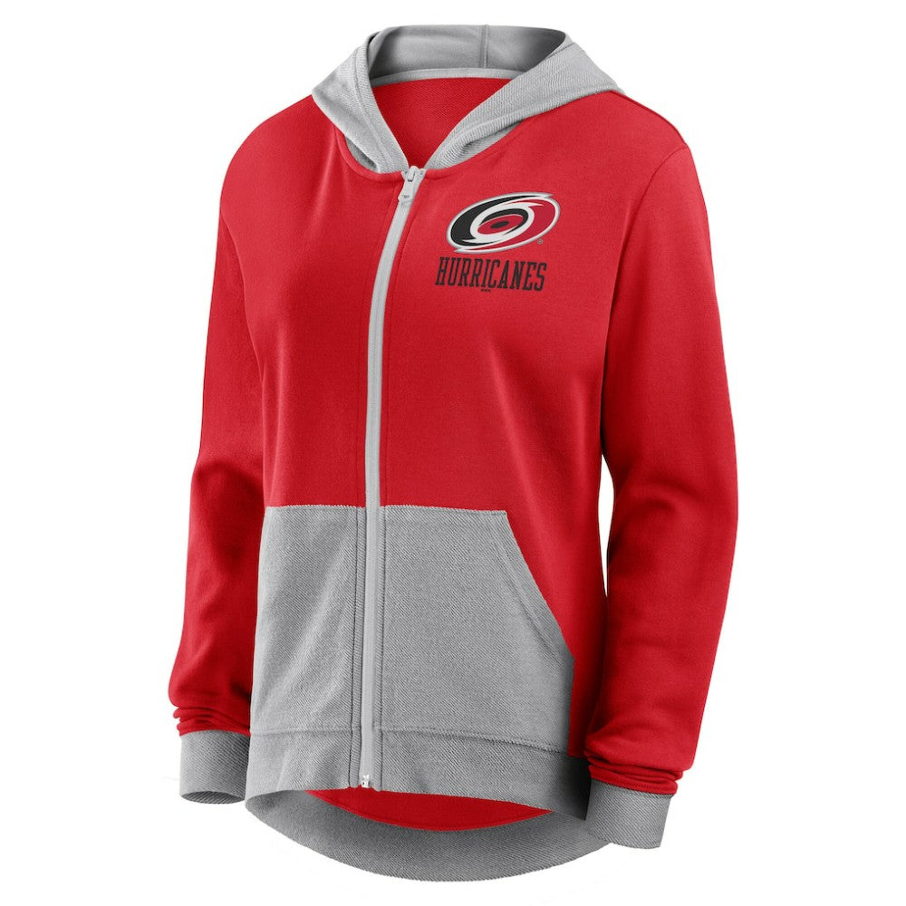 Carolina Hurricanes - Logo Athletic Women's Hit It French Terry Full-Zip Hoodie Red